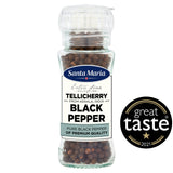 Santa Maria brand Tellicherry extra bold black pepper (British brand)