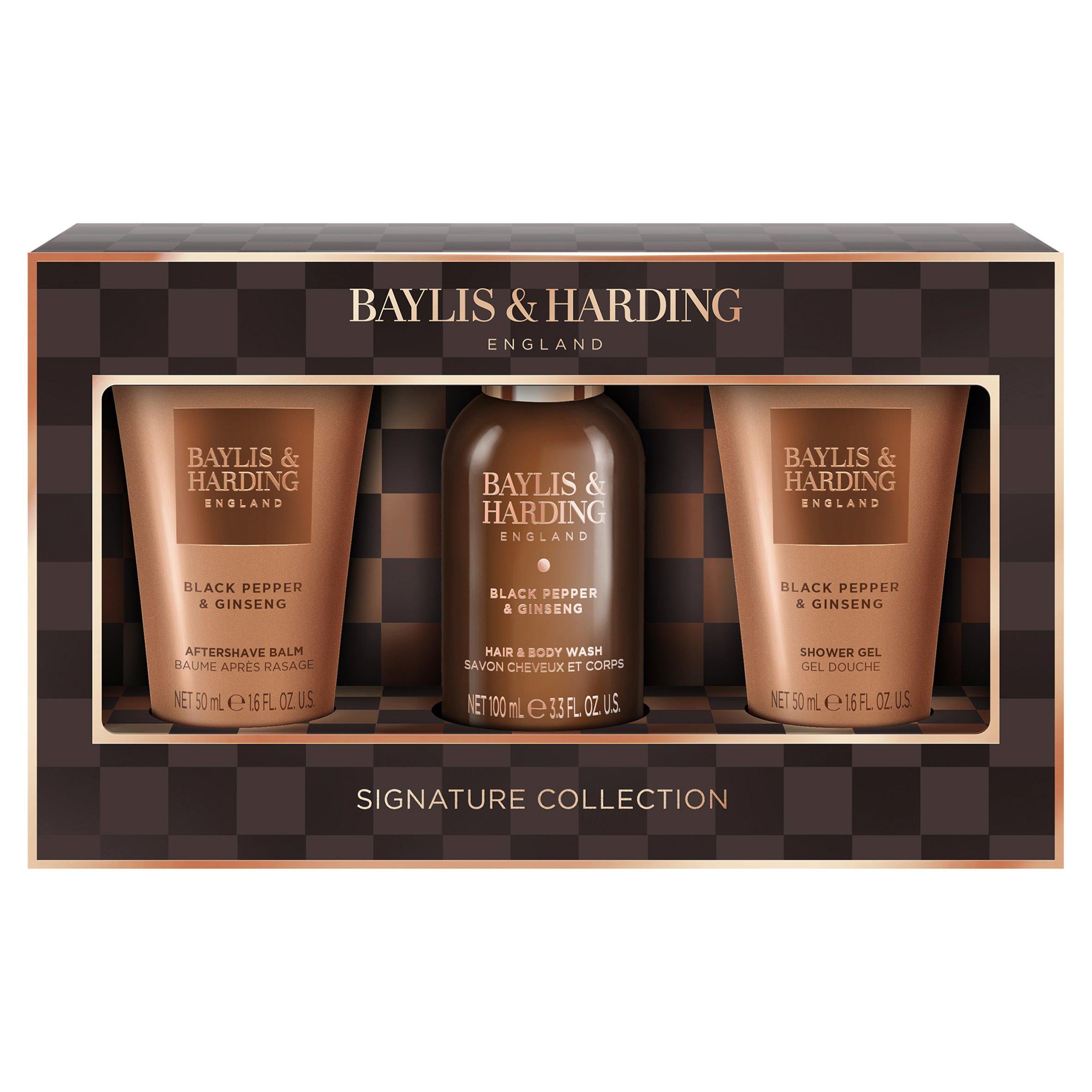 Baylis & Harding Black Pepper Ginseng mini trio gift set, UK version