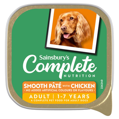 Sainsburys Sainsbury's Farmhouse Kitchen Adult Dog Food Smooth Pate With Chicken 300g- Buy online at McGrocer