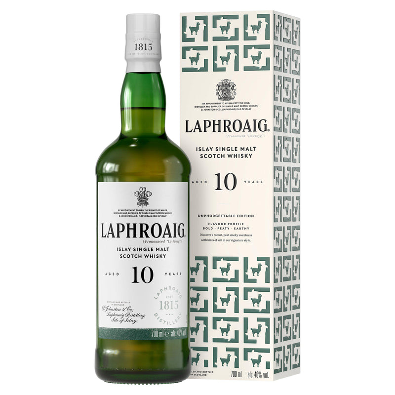 Laphroaig single malt Scotch whisky 10 Year Old 70cl, imported from the UK