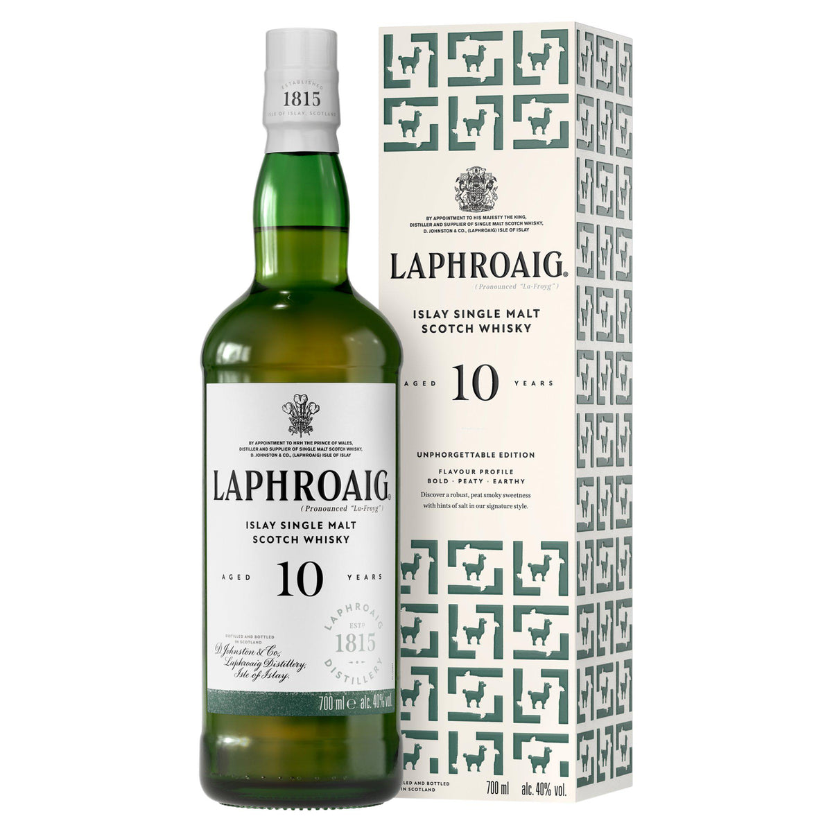 Laphroaig single malt Scotch whisky 10 Year Old 70cl, imported from the UK