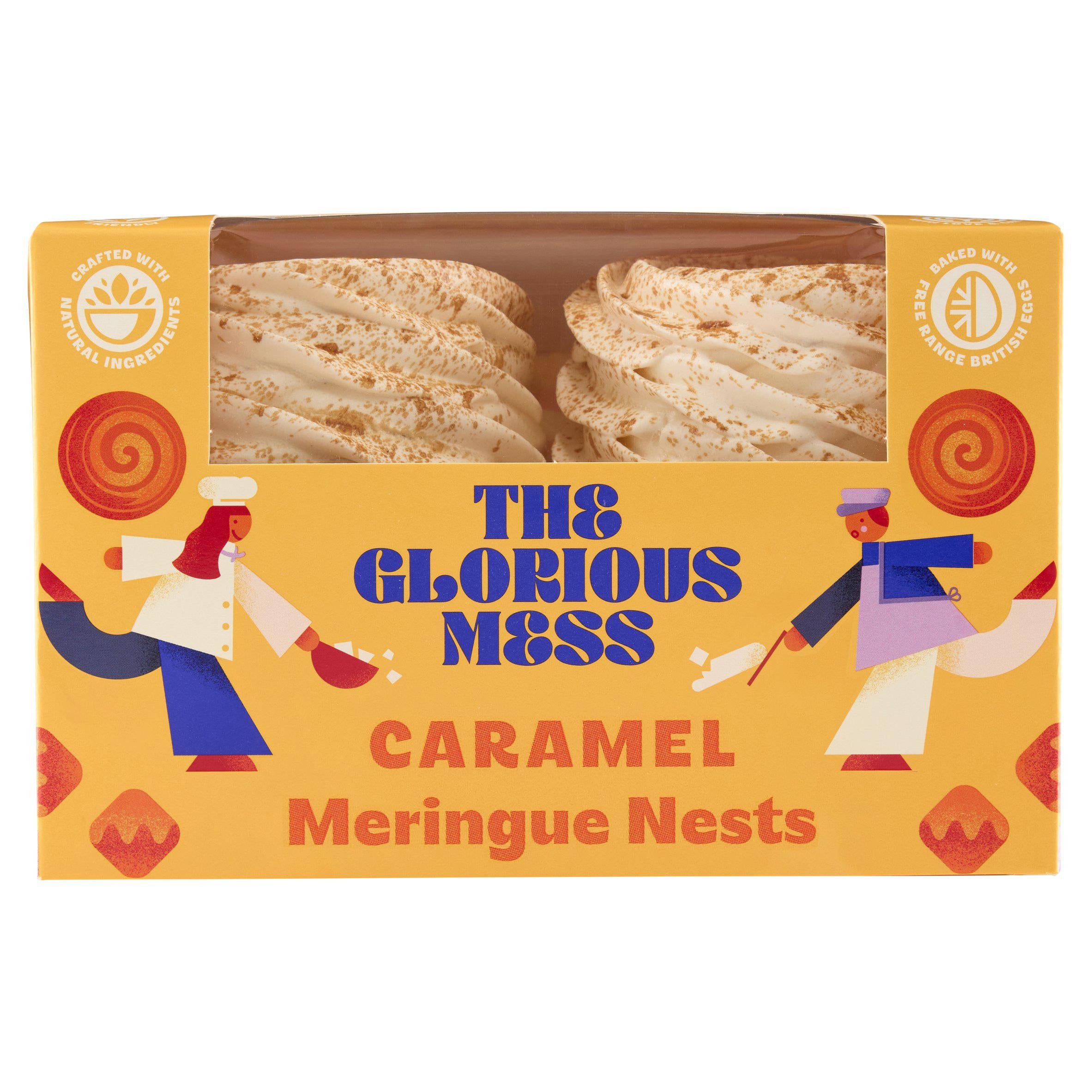 The Glorious Mess caramel meringue nests dessert box 4 pack (British brand)