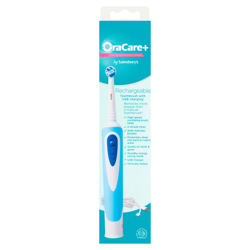 Sainsbury's rechargeable toothbrush with USB charging - British product