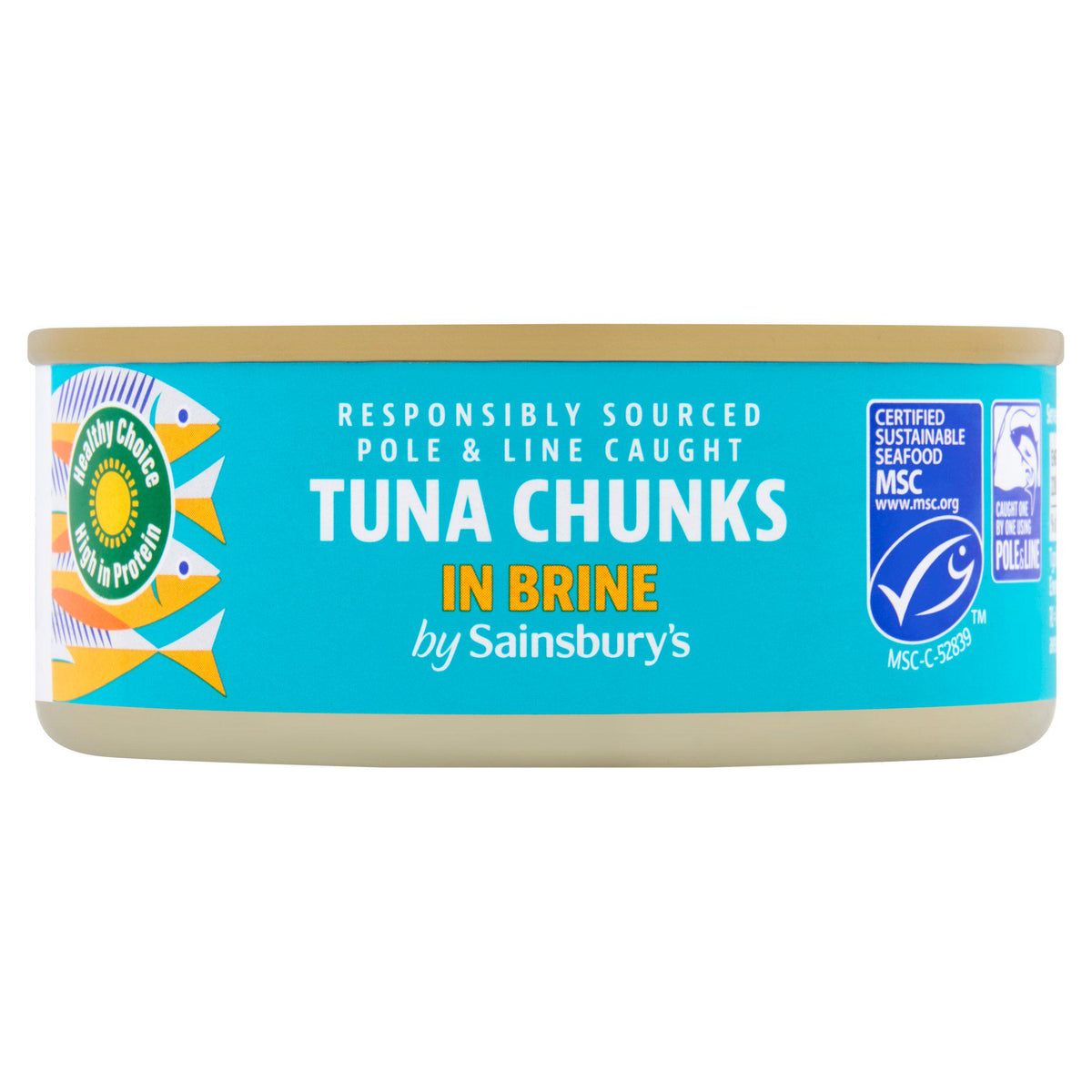 Sainsbury's tuna chunks in brine 145g, imported from the UK