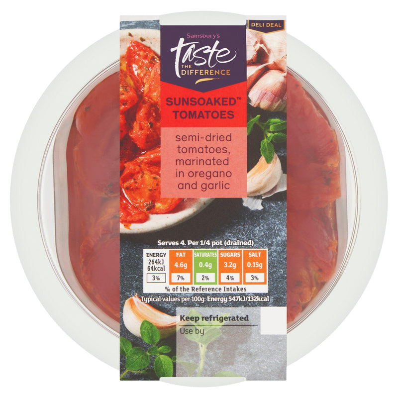 Sainsbury's Sunsoaked Tomatoes with Oregano & Garlic, Taste the Difference 265g