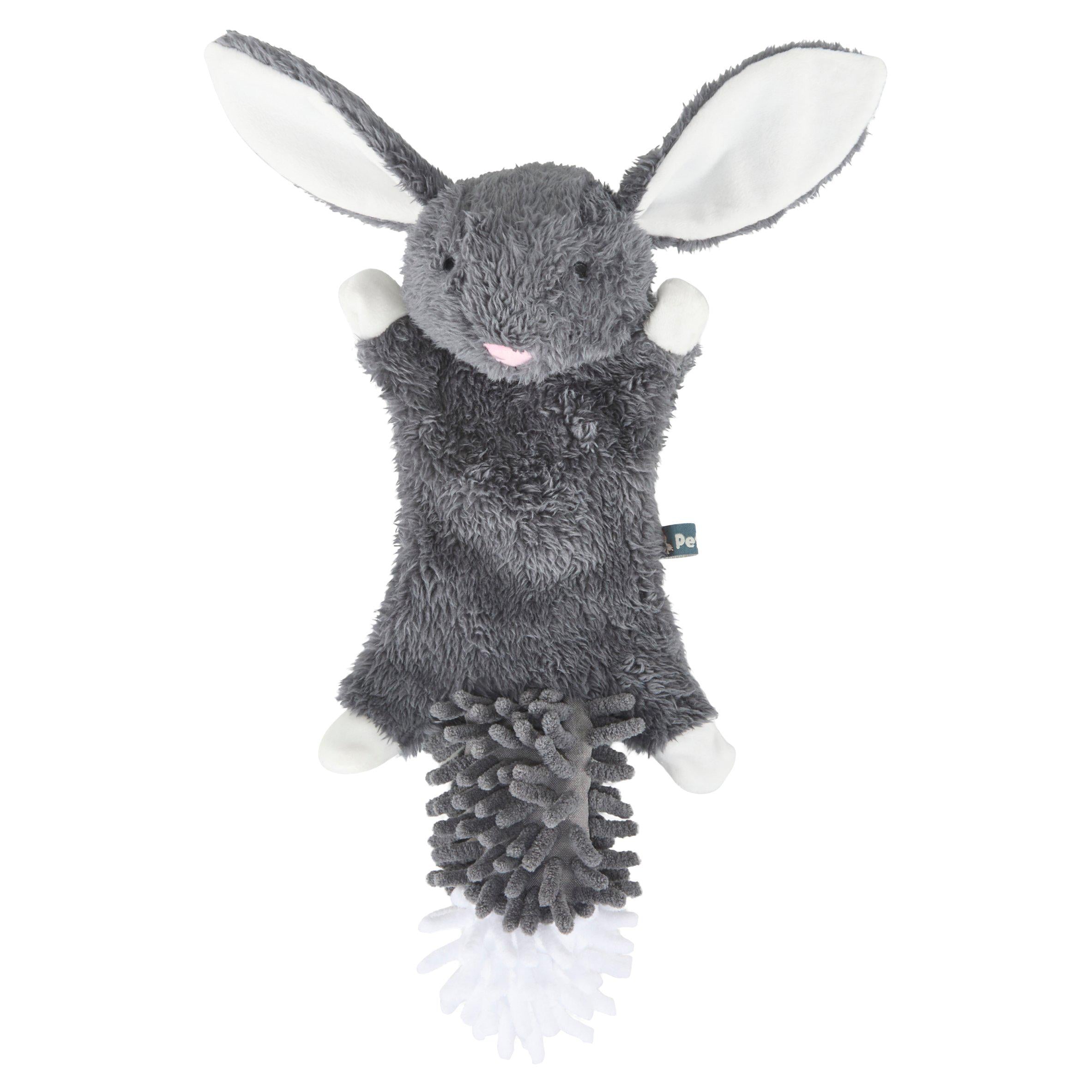 Petface Rafee Rabbit crinkle dog toy, imported from the UK
