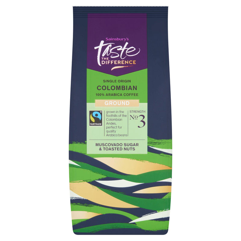 Sainsbury's Fairtrade Colombian ground coffee Strength 3 227g (British brand)