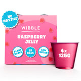 Wibble raspberry jelly pot pack 4 x 125g (British brand)
