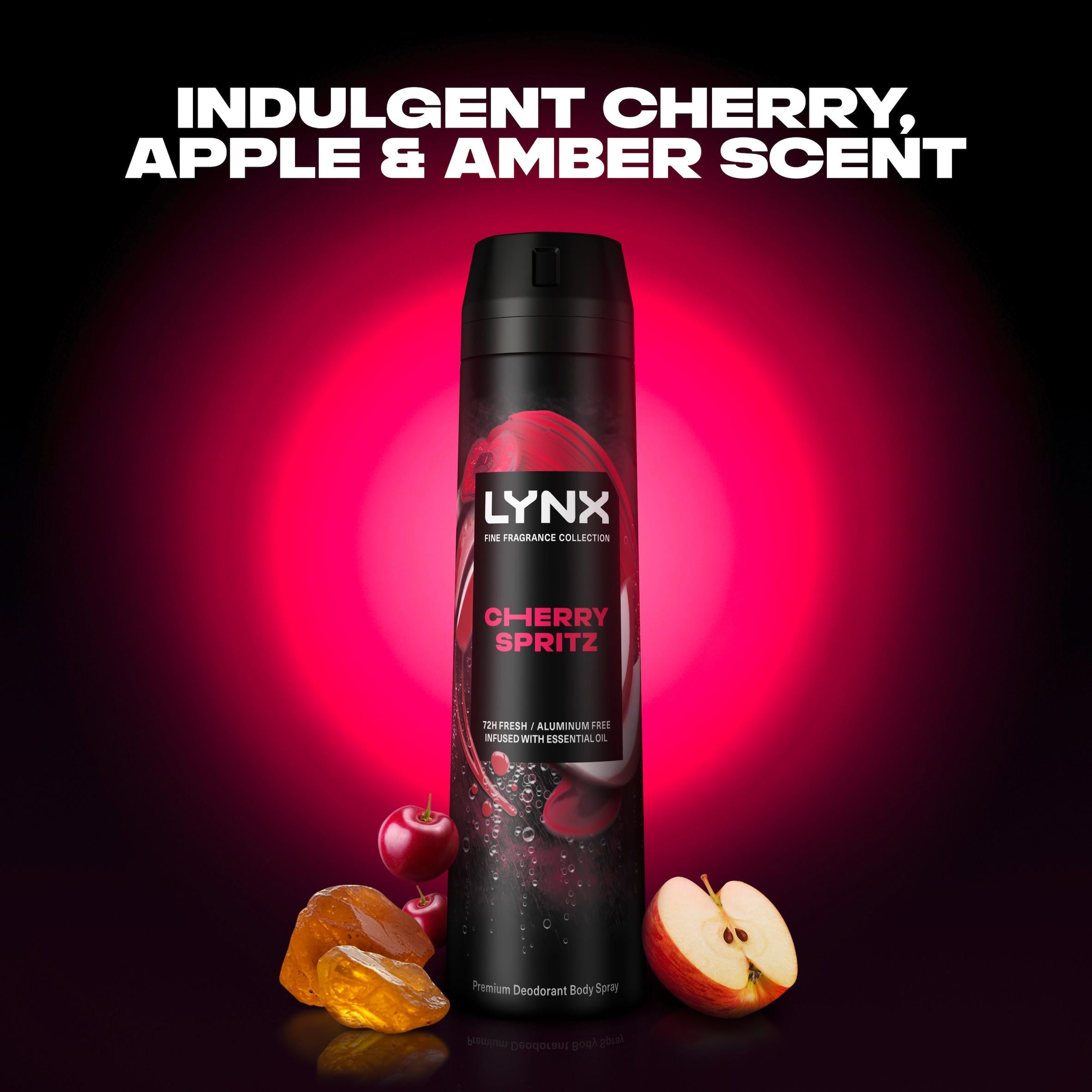 Lynx Cherry Spritz premium body spray 200ml (British brand)