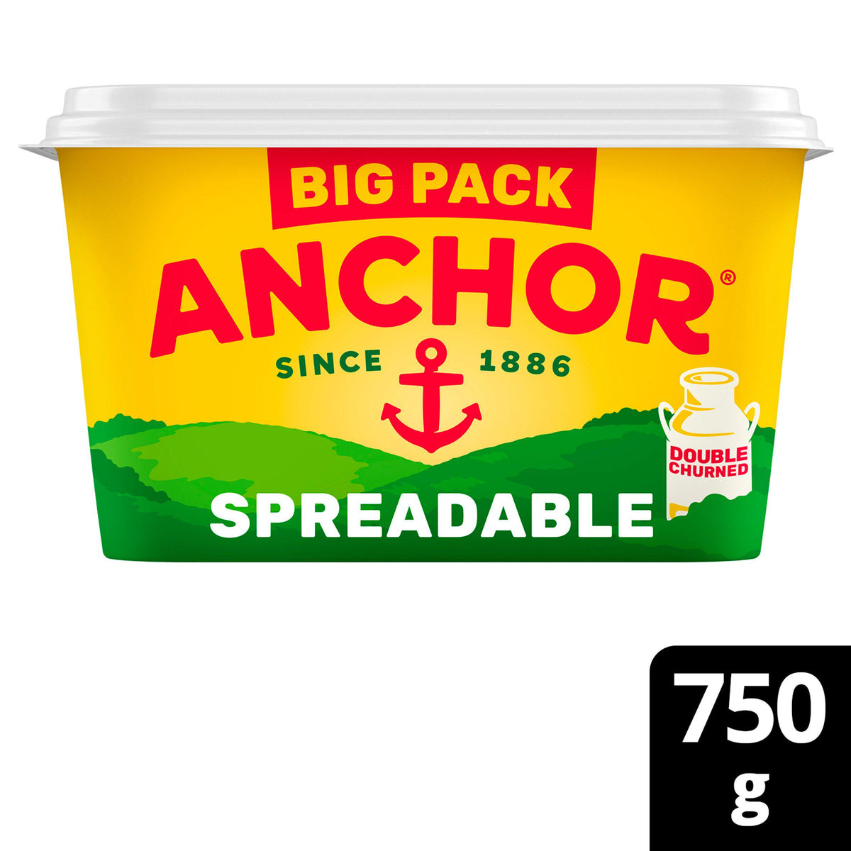 Anchor spreadable butter blend 750g, imported from the UK