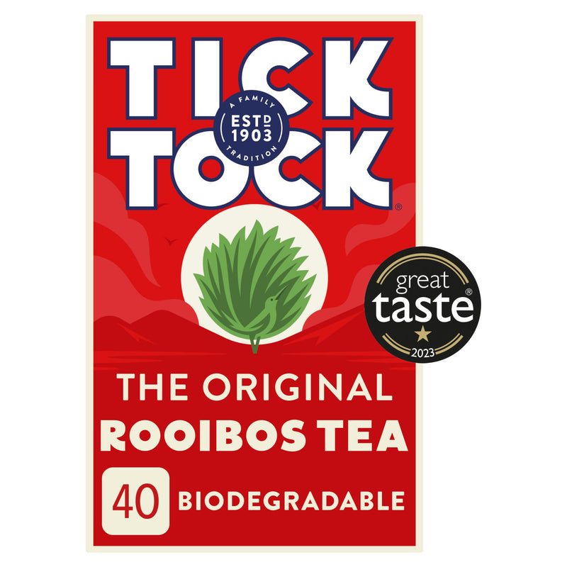 Tick Tock rooibos tea bags x40 - British product