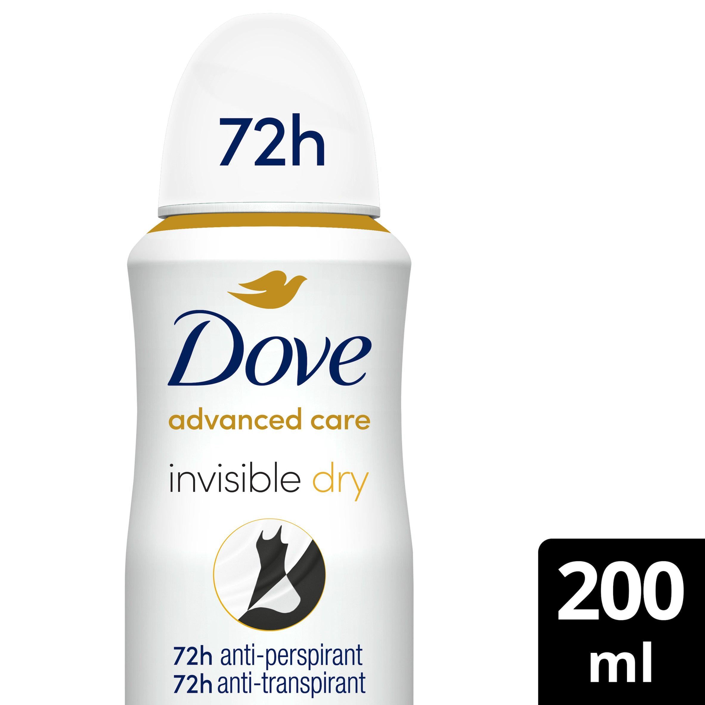 Dove Invisible Dry 72h deodorant 200ml (British brand)