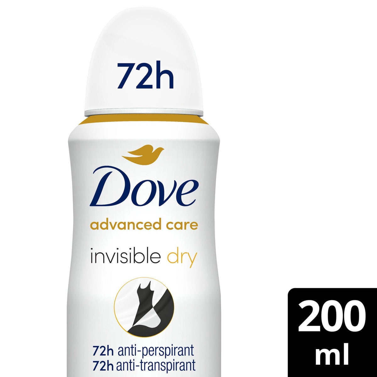Dove Invisible Dry 72h deodorant 200ml (British brand)