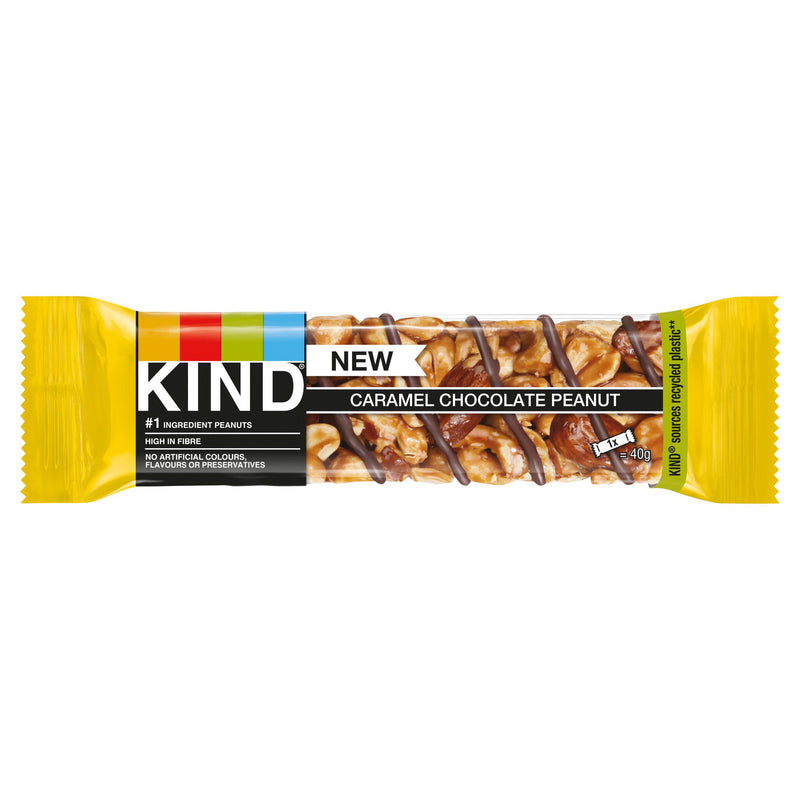 Kind cereal bar caramel chocolate peanut 40g (British brand)