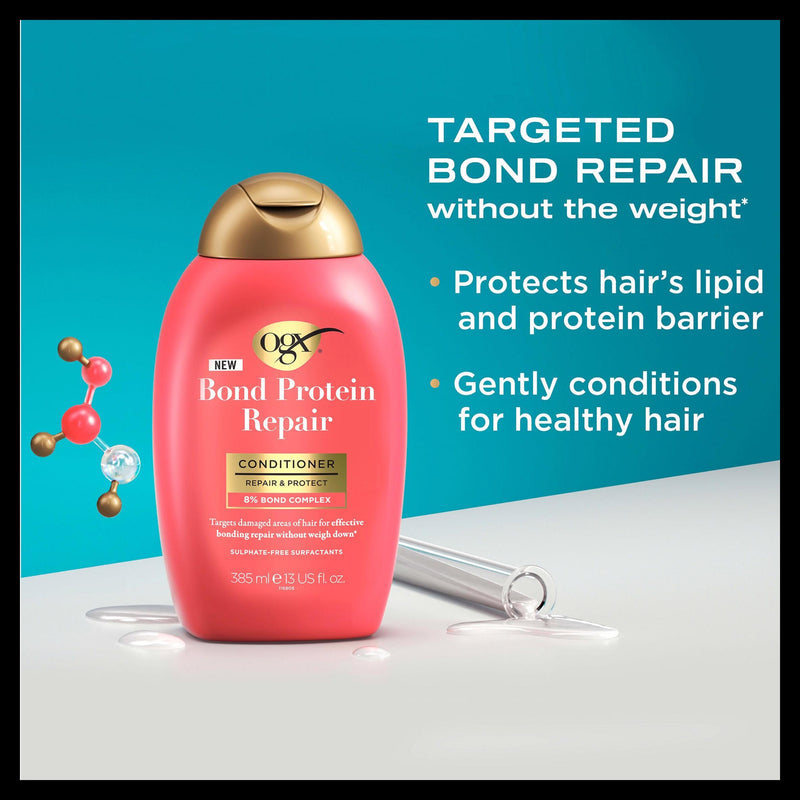 OGX Bond Protein Repair Conditioner 385ml, imported from the UK