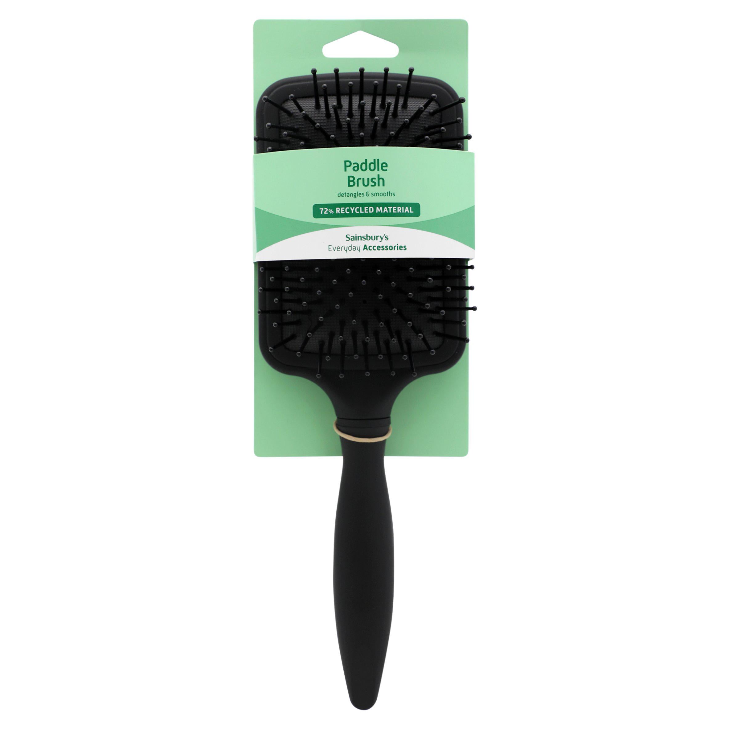 Sainsbury's paddle brush made from recycled plastic - British product