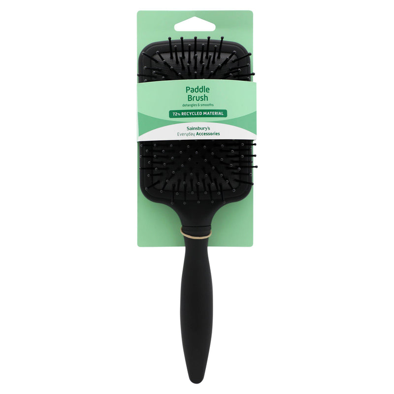 Sainsbury's paddle brush made from recycled plastic - British product