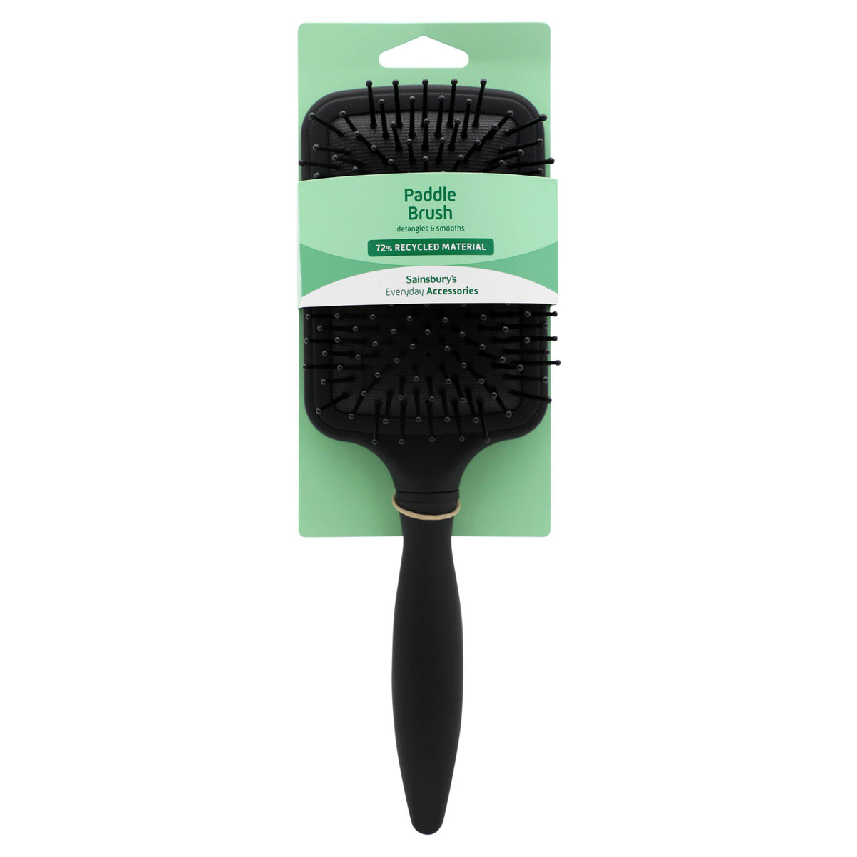 Sainsbury's paddle brush made from recycled plastic - British product