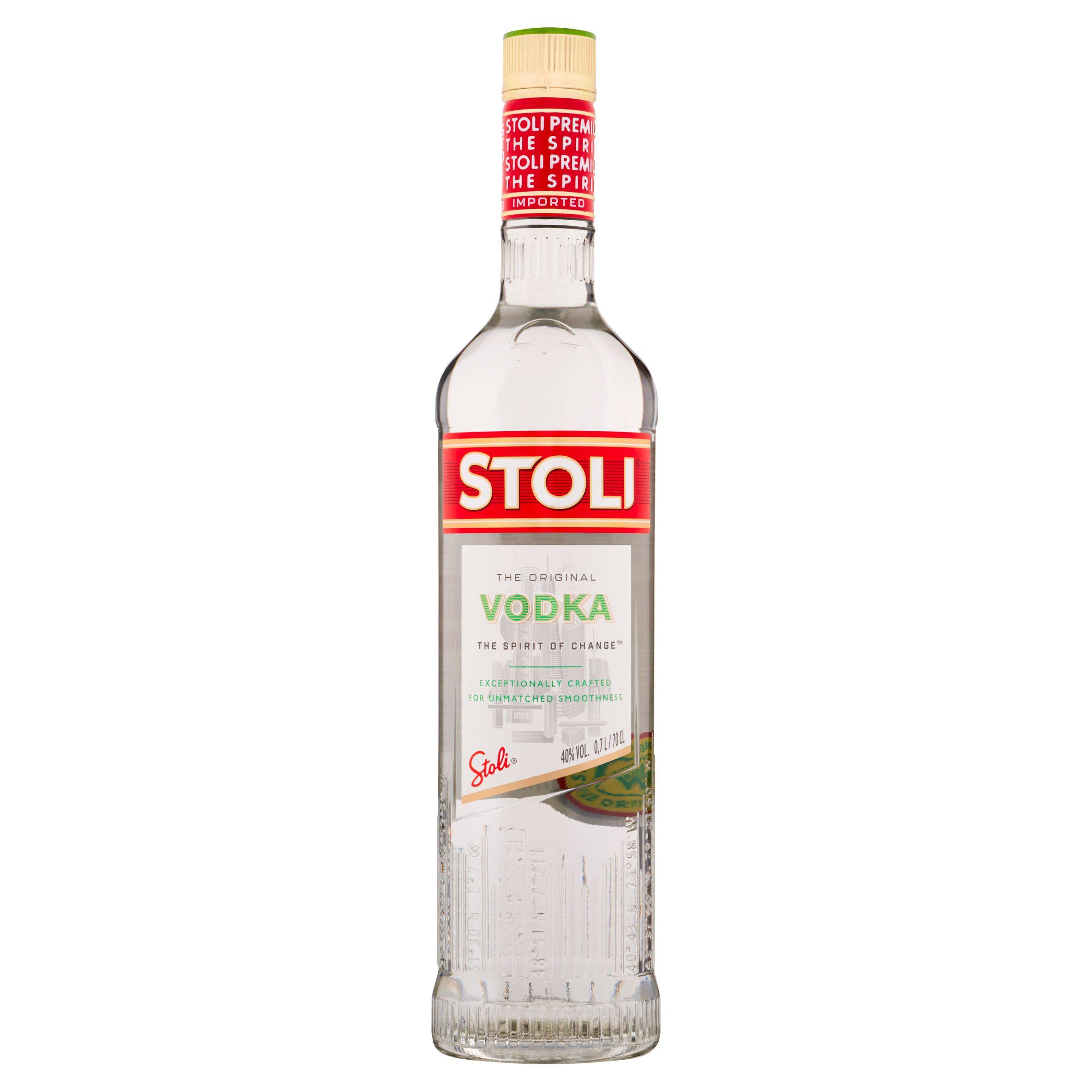 Stoli Original Vodka 70cl bottle, UK version
