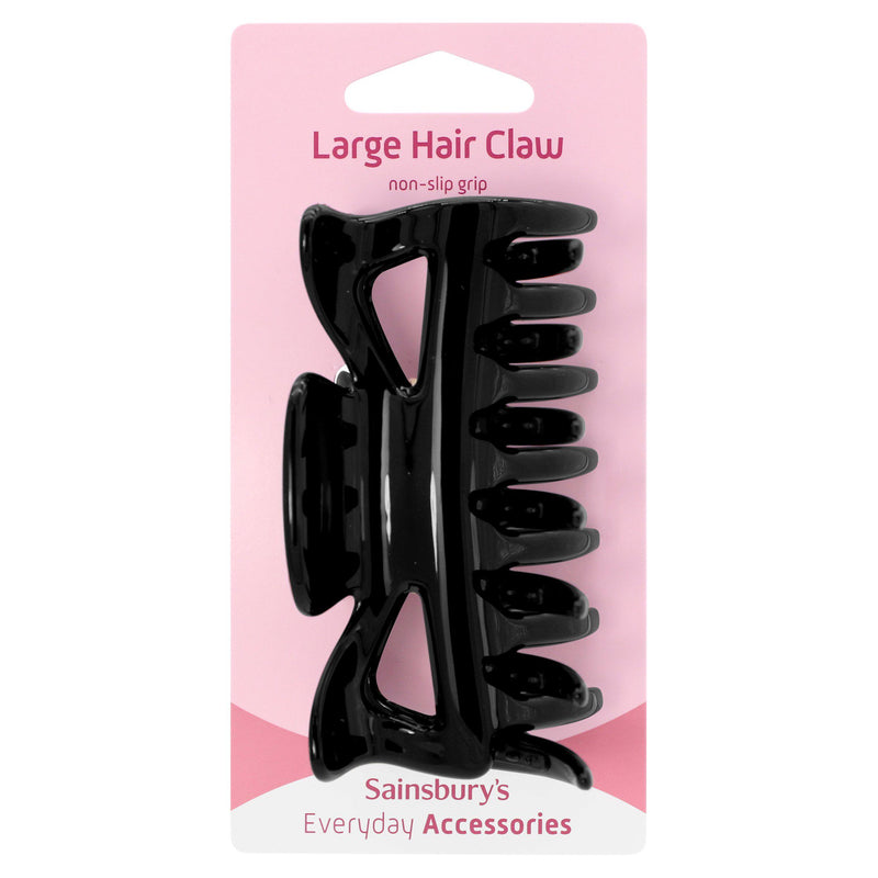 Sainsbury's large jaw hair grip black (British brand)