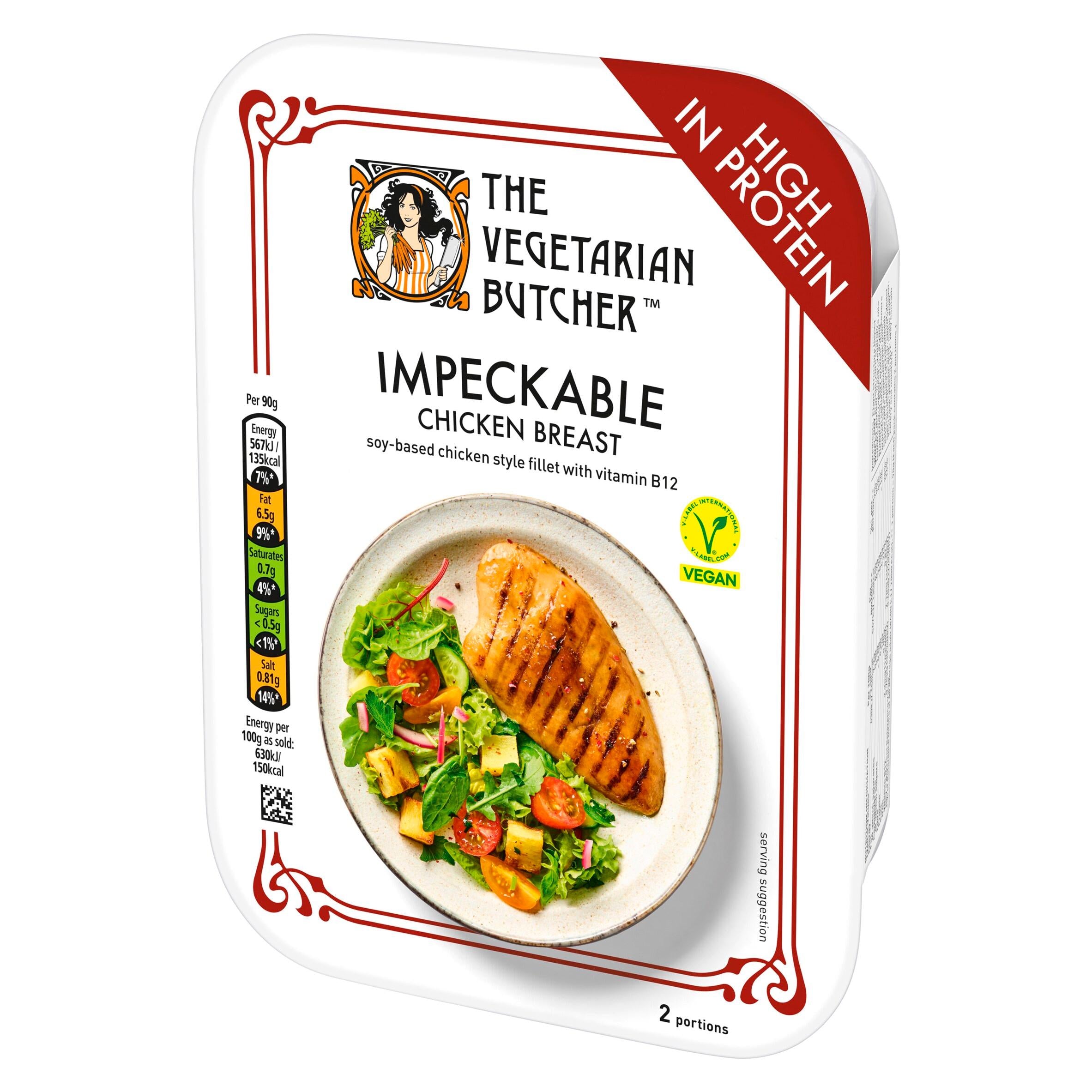 The Vegetarian Butcher Impeckable Vegan Chicken Fillet 180g (British brand)