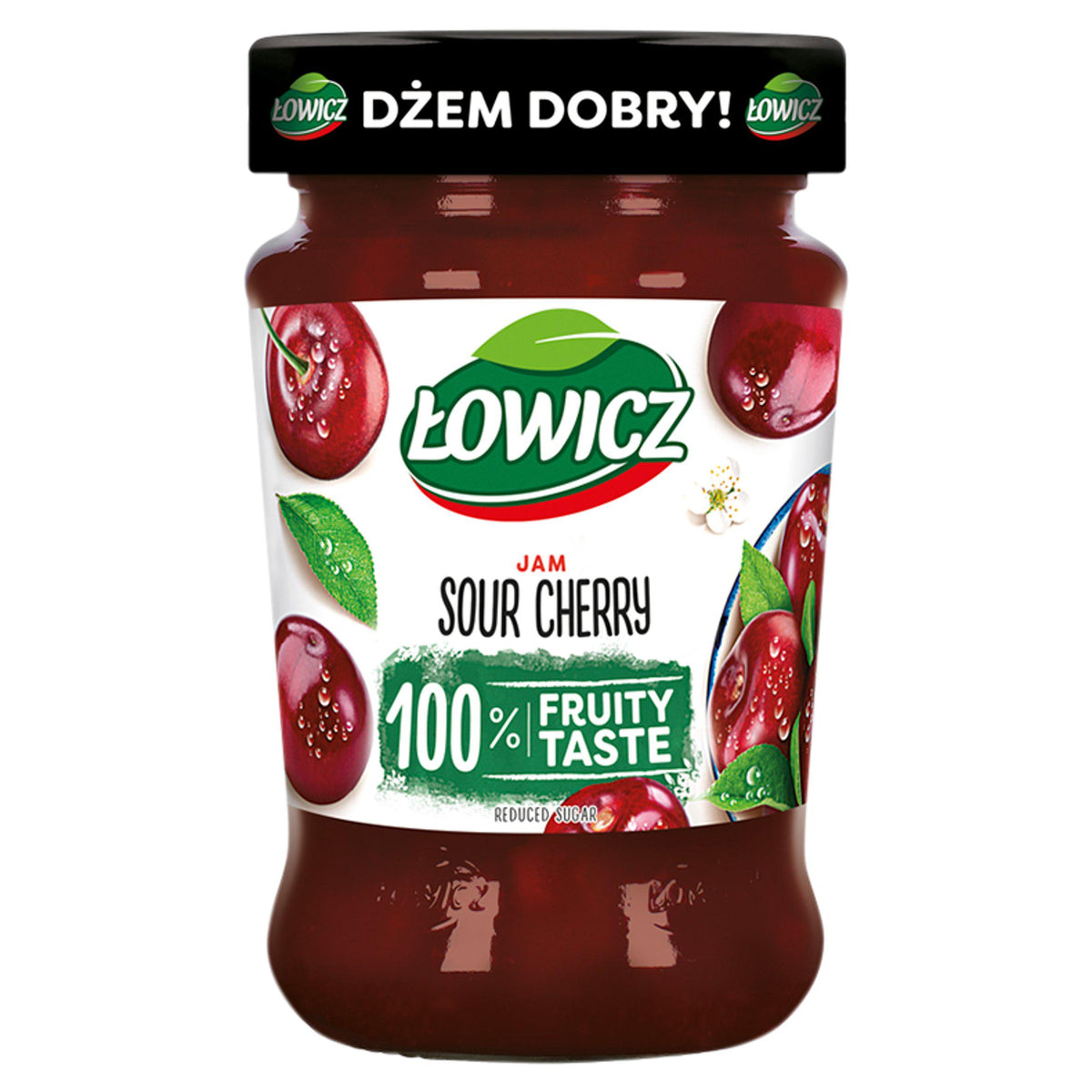 Lowicz sour cherry jam 280g (British brand)