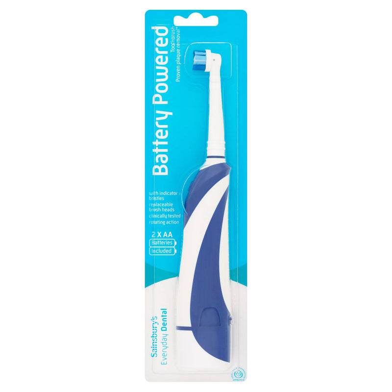 Sainsbury's battery powered toothbrush with indicator bristles, UK version