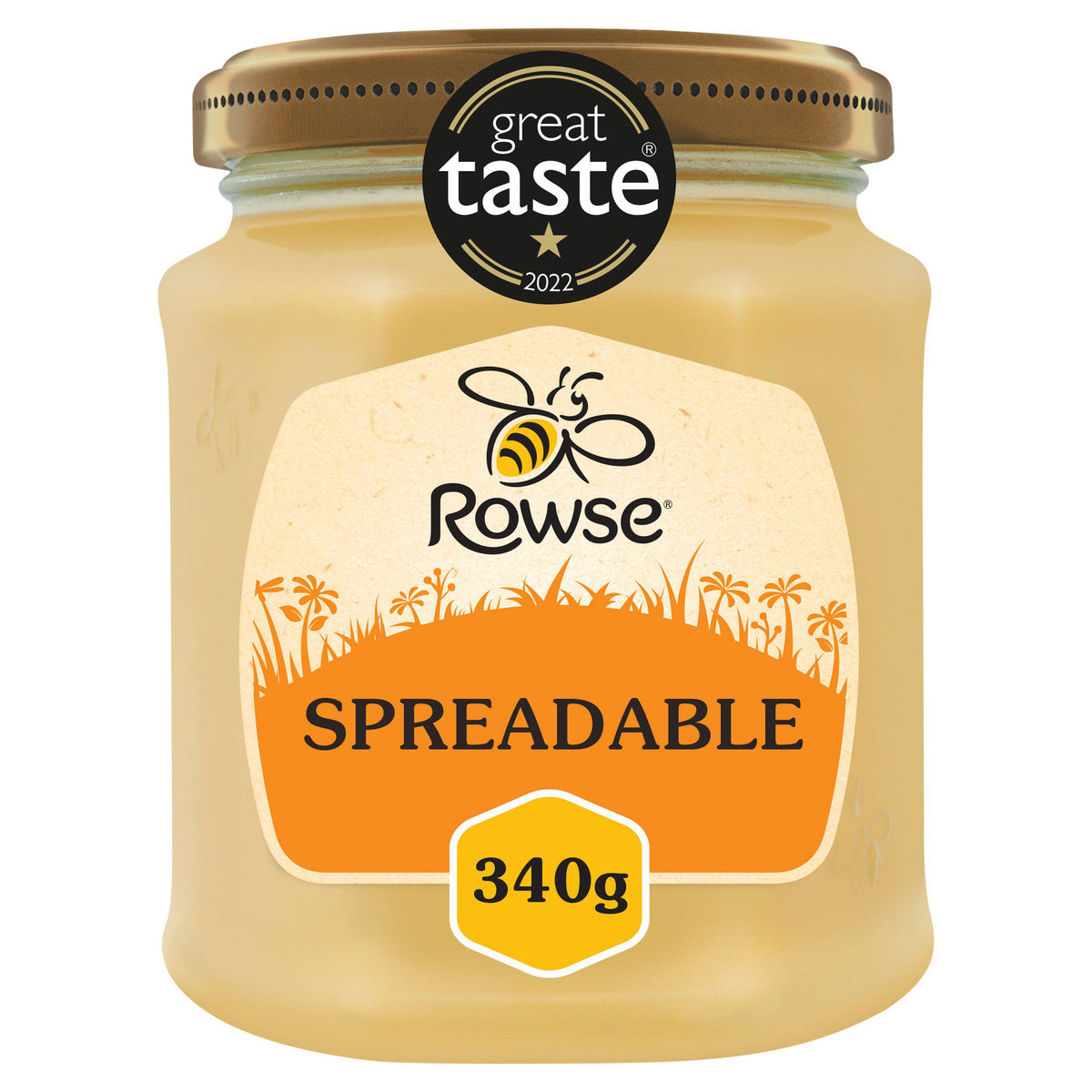 Rowse Set Honey 340g Sweetener Jar, imported from the UK