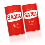 Saxa fine table salt drum 750g (British brand)