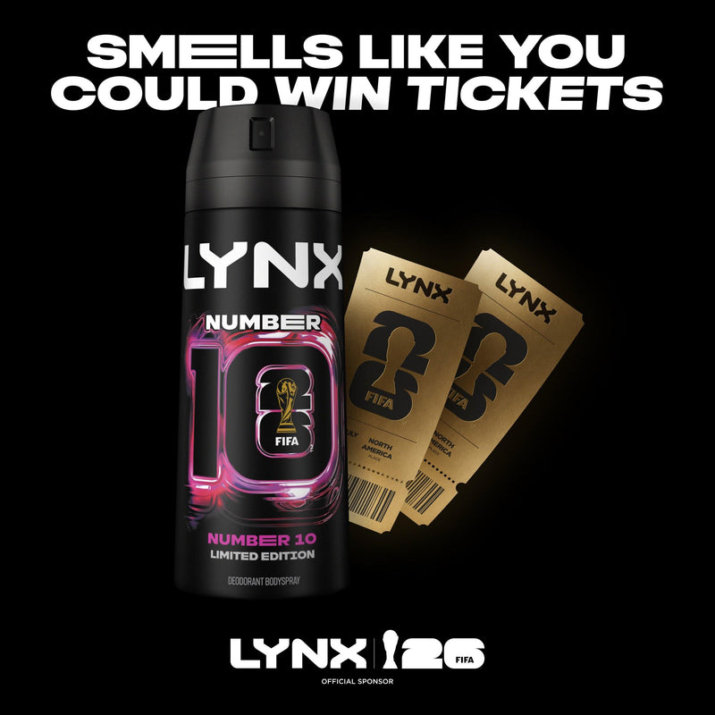 Lynx body spray Number 10 limited edition FIFA 150ml - British product