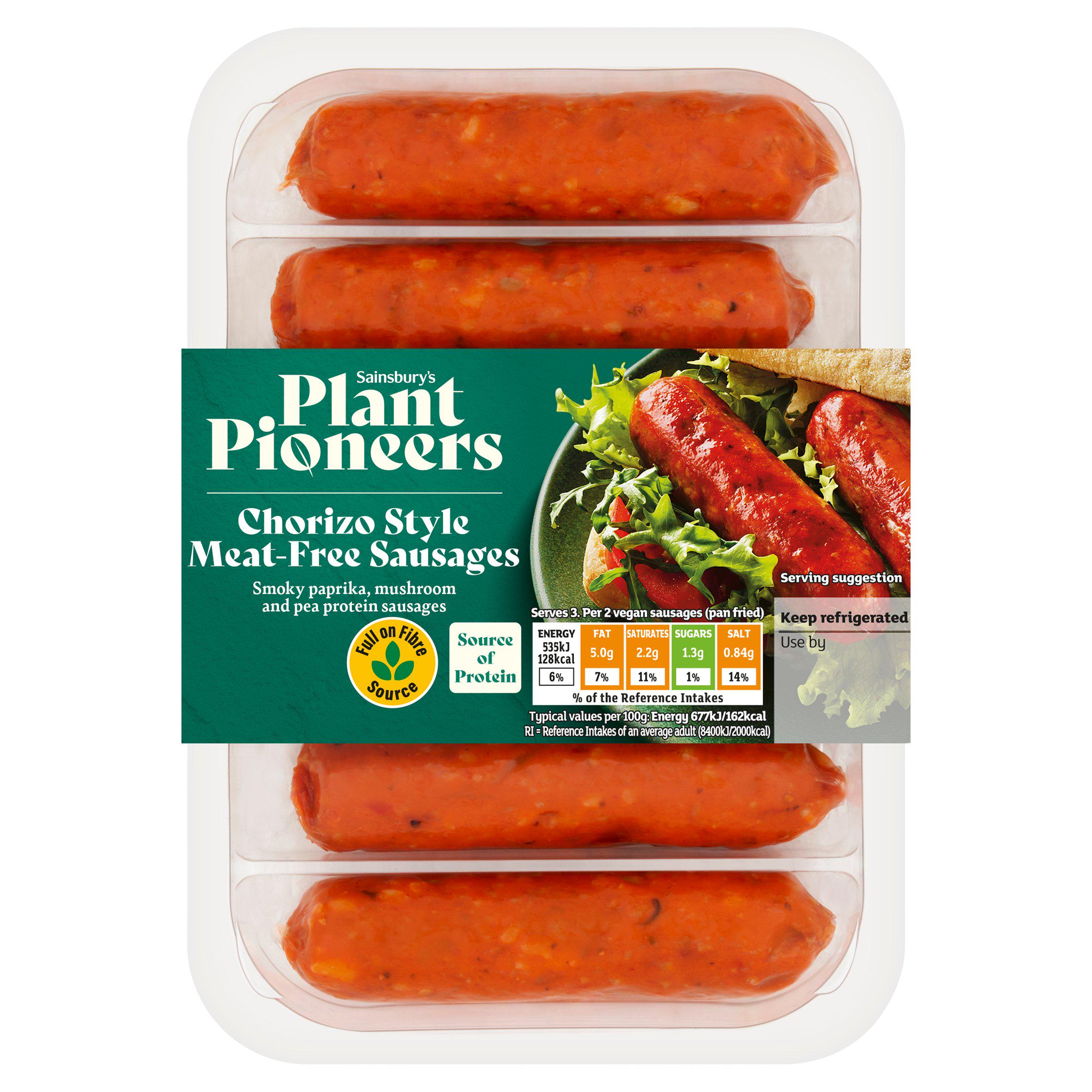 Sainsbury's Plant Pioneers chorizo shroomdogs 280g, UK version