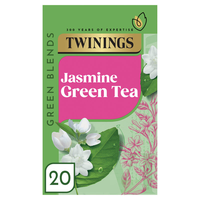 Twinings jasmine green tea bags 20 count, imported from the UK