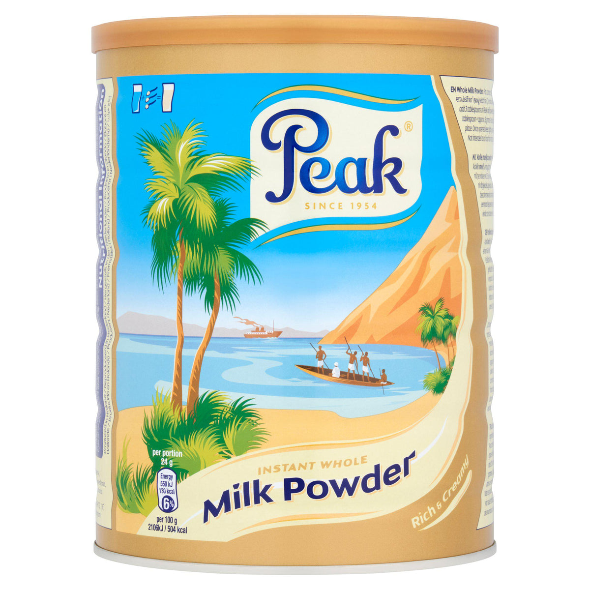 Peak Instant Whole Milk Powder 900g, imported from the UK