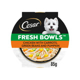 Cesar Fresh Bowl dog food with chicken and vegetables 85g, imported from the UK