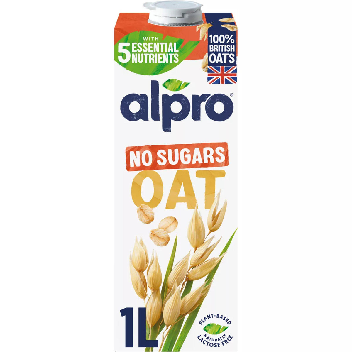 Alpro oat drink no sugar 1L (British brand)