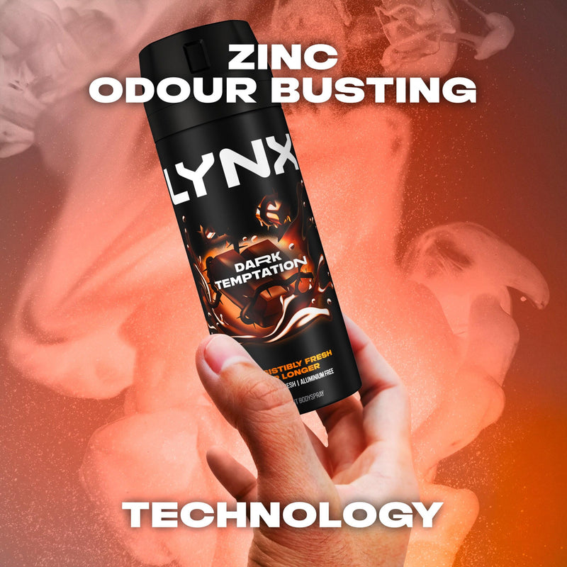 Lynx Dark Temptation deodorant body spray 150ml (British brand)