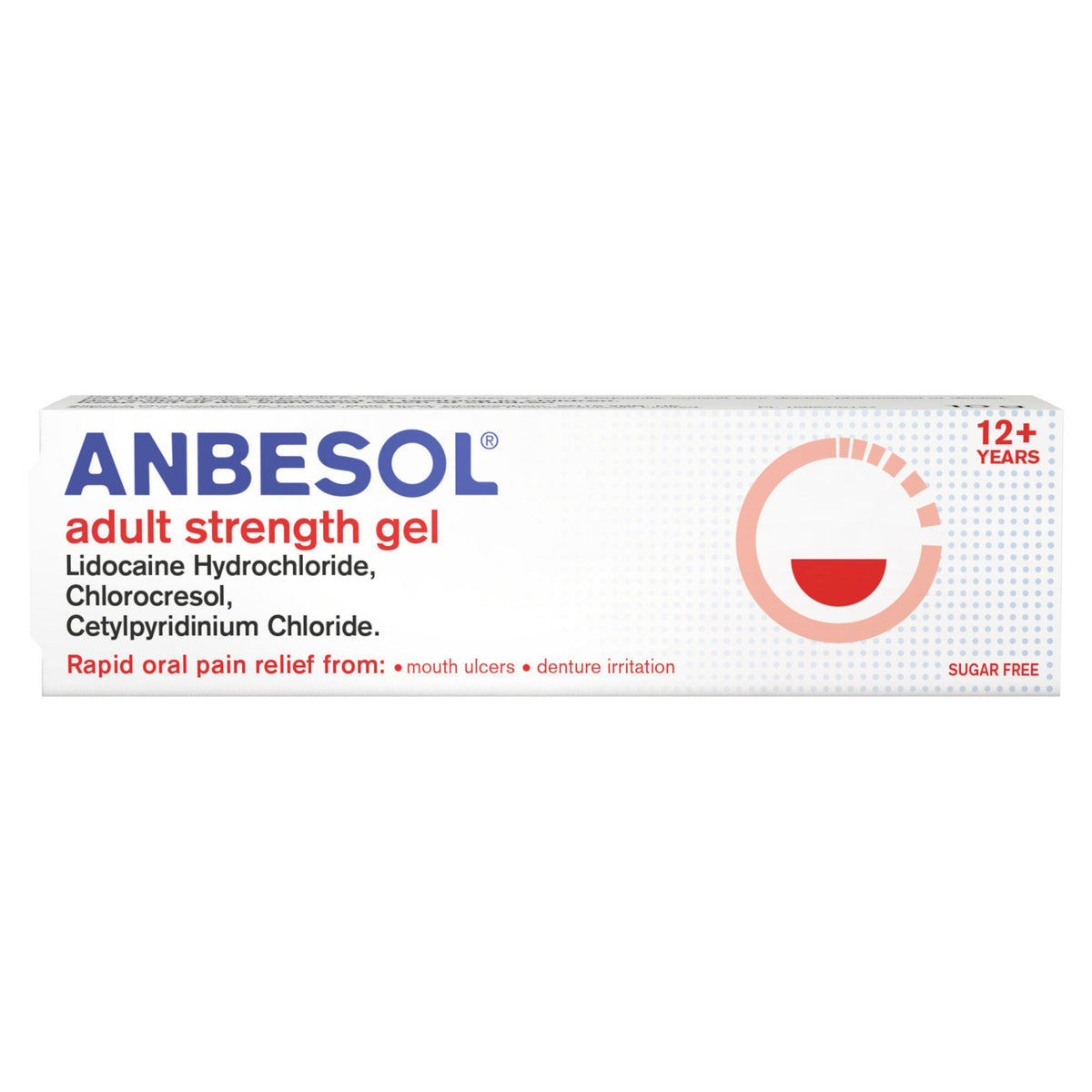 Anbesol Adult Strength Oral Gel Tube 10g - British product
