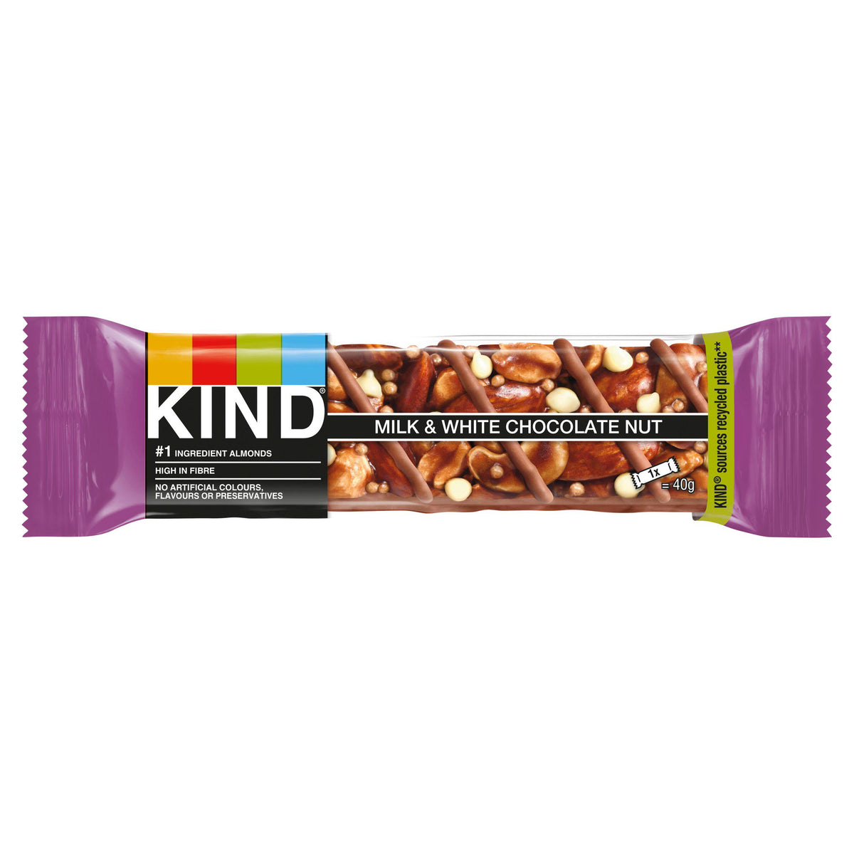 Kind chocolate nut bar milk & white chocolate 40g - British product