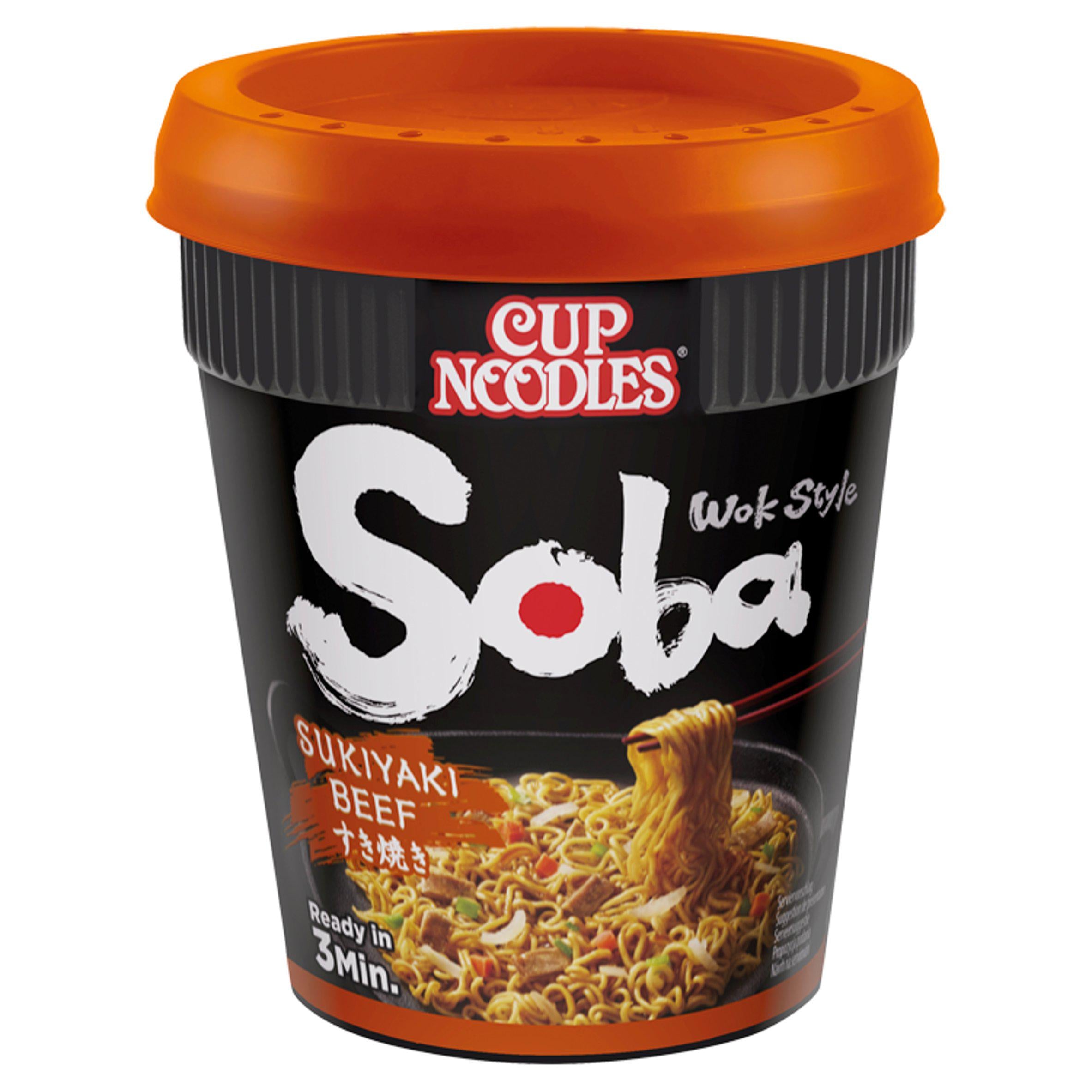 Nissin Soba Sukiyaki Beef instant noodles 89g - British product