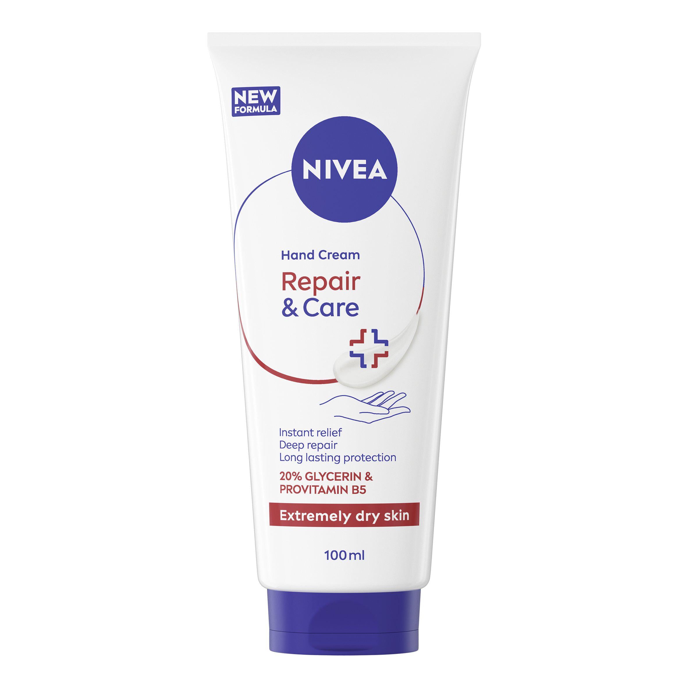 Nivea 3 in 1 Repair Hand Cream 100ml tube, UK version