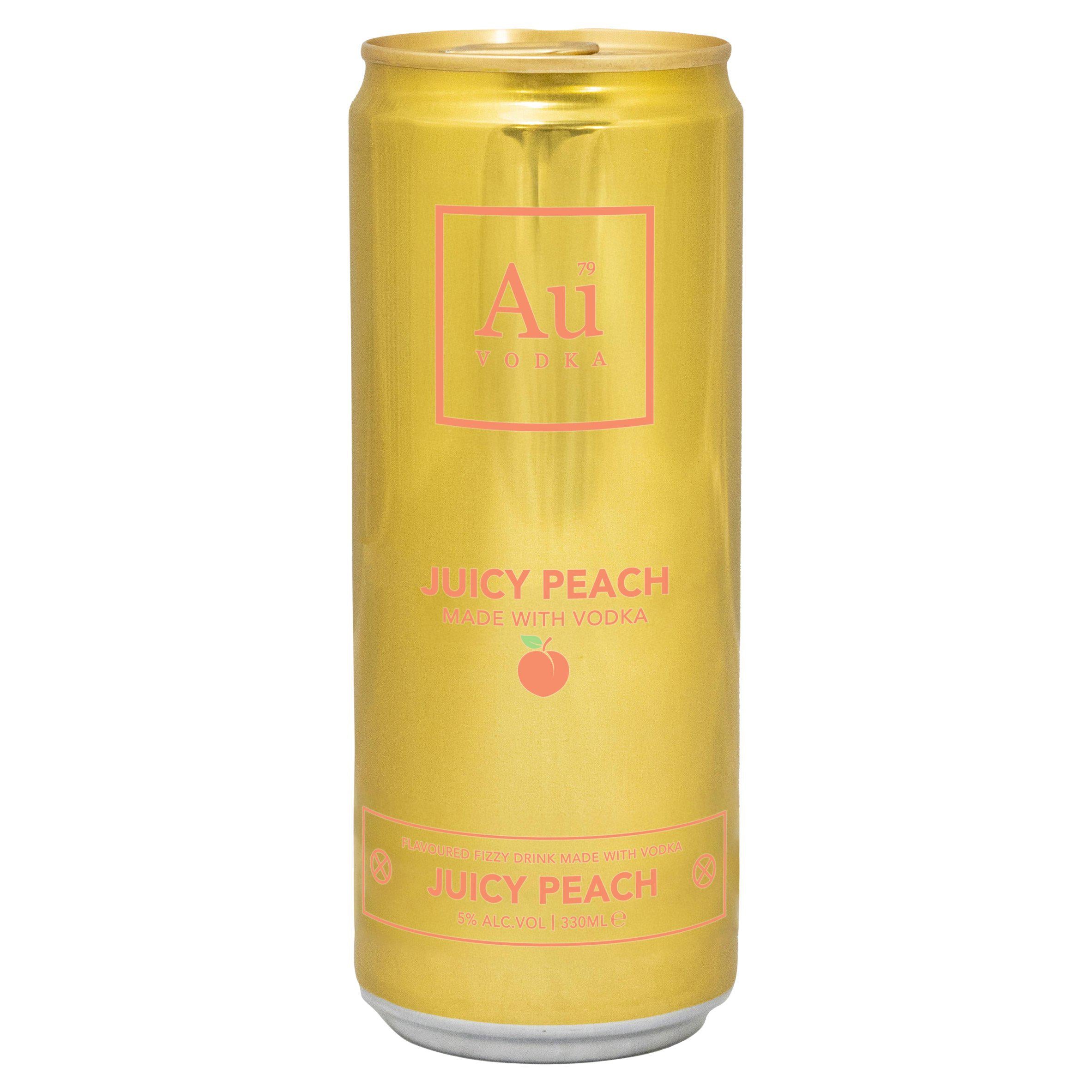Au Vodka pre mixed drink can Juicy Peach 330ml - British product