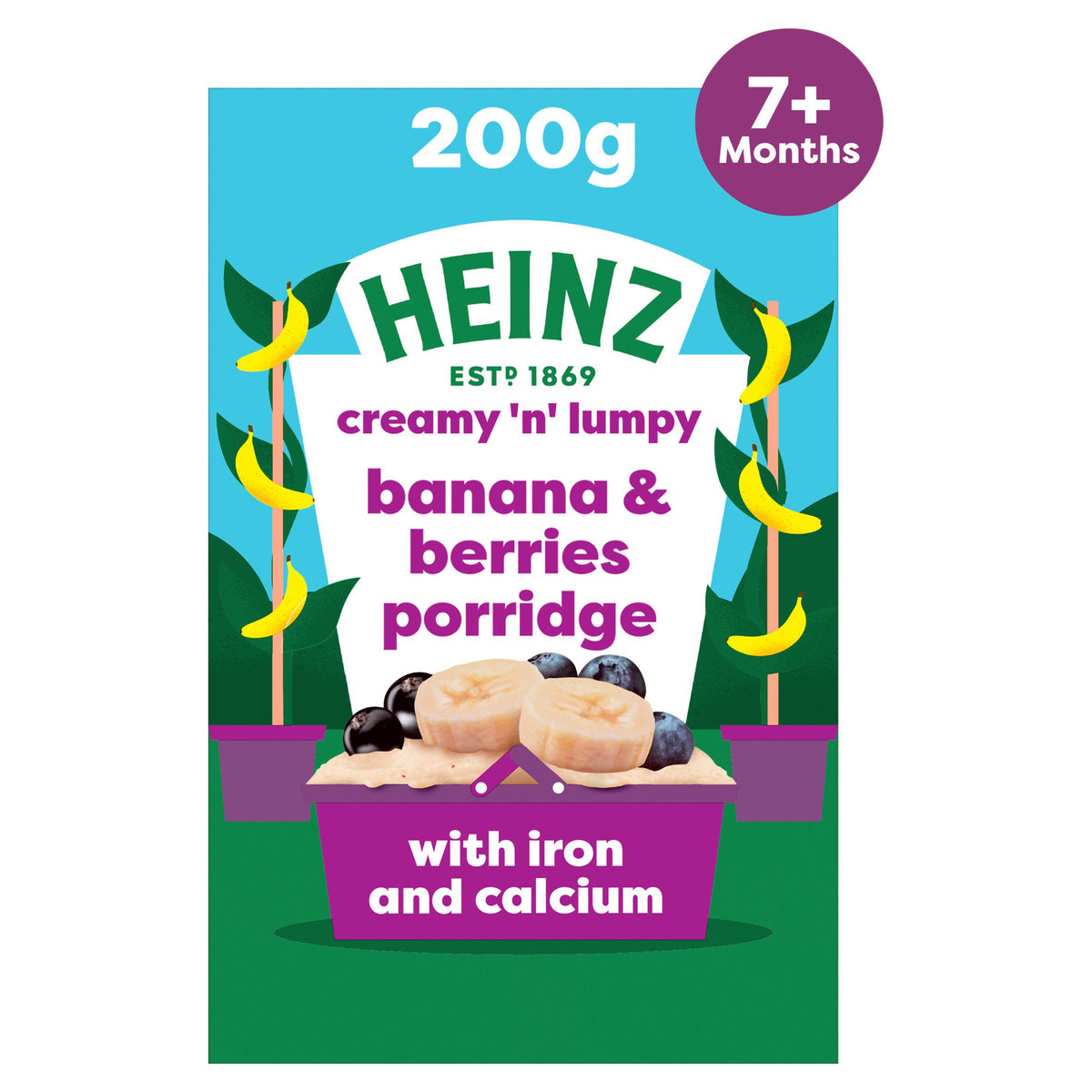 Heinz baby porridge banana berries 200g (British brand)