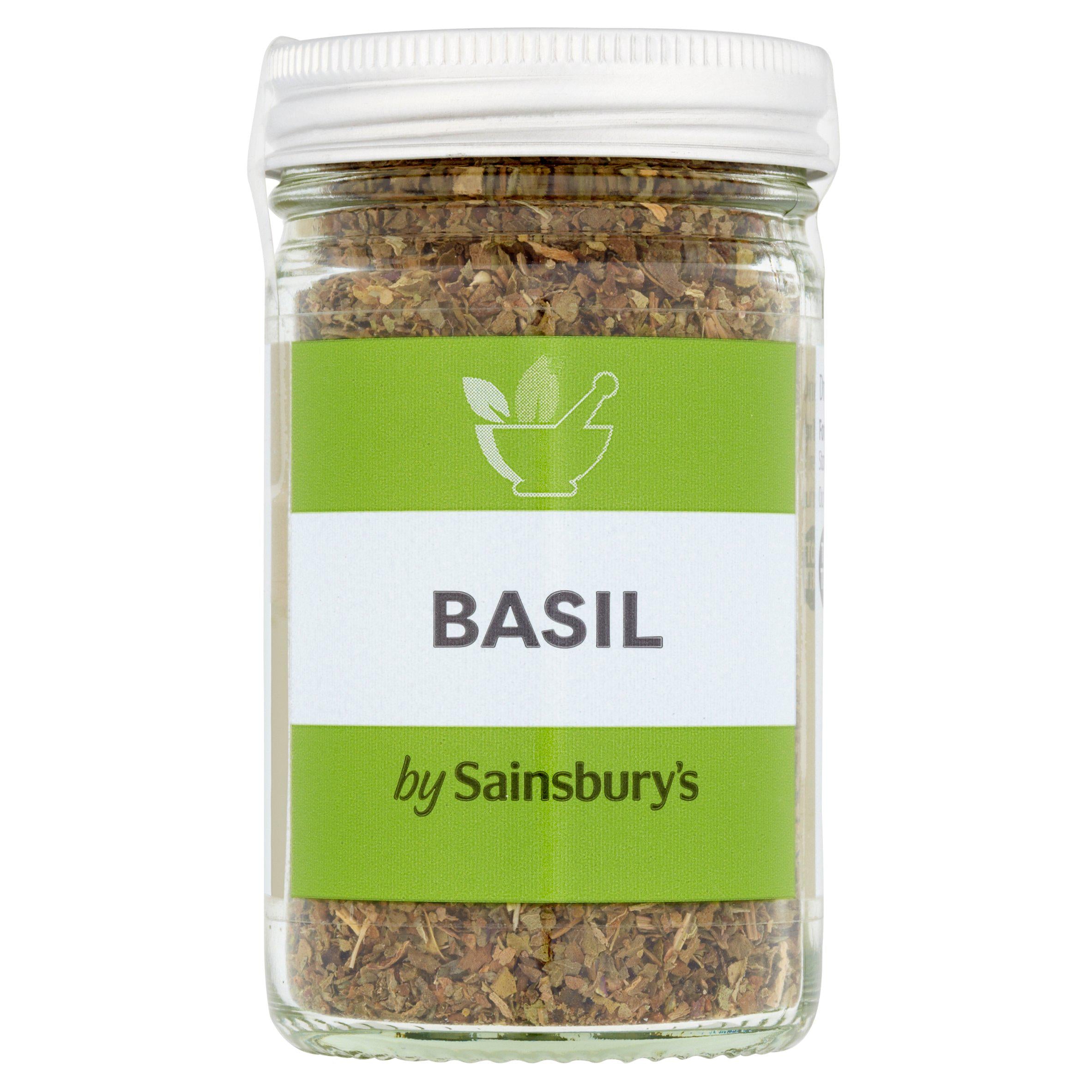Sainsbury's dried basil 15g - British product