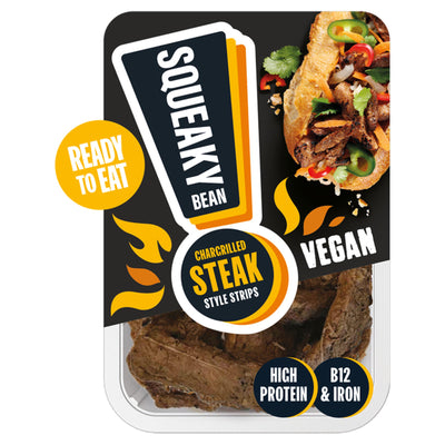 Sainsburys Squeaky Bean Chargrilled Steak Style Strips Meat Alternative 120g- Buy online at McGrocer