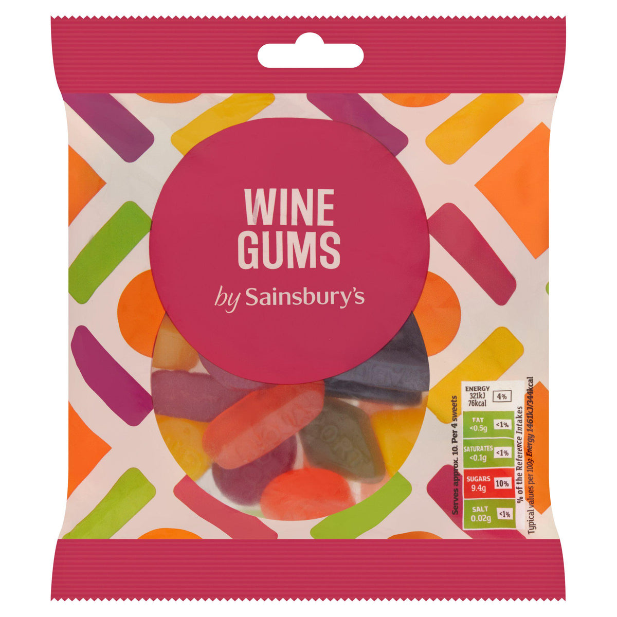 Sainsbury's Wine Gums 200g snack bag (British brand)