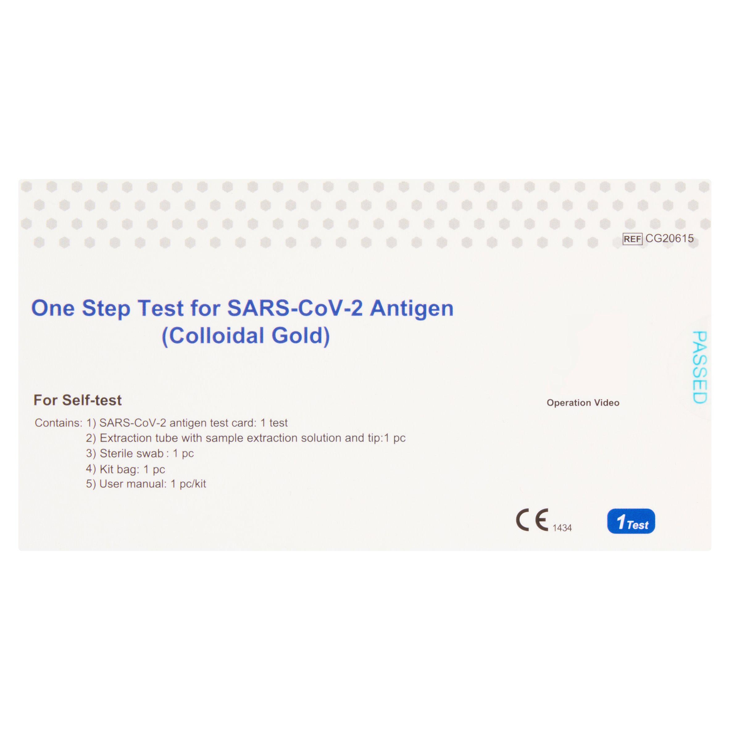 GP One Step Test for SARS CoV 2 Antigen Colloidal Gold GOODS Sainsburys   