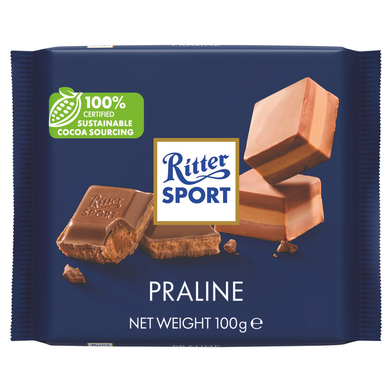 Ritter Sport Praline milk chocolate bar 100g - British product