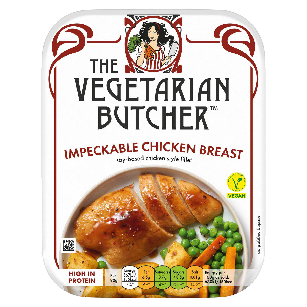 The Vegetarian Butcher Impeckable Vegan Chicken Fillet 180g (British brand)