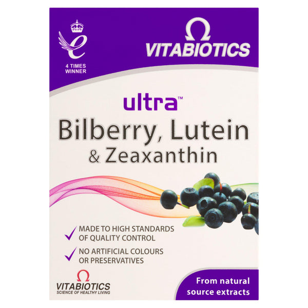 Bilberry, Lutein & Zeaxanthin Eye Health Support Supplement 30 Tablets