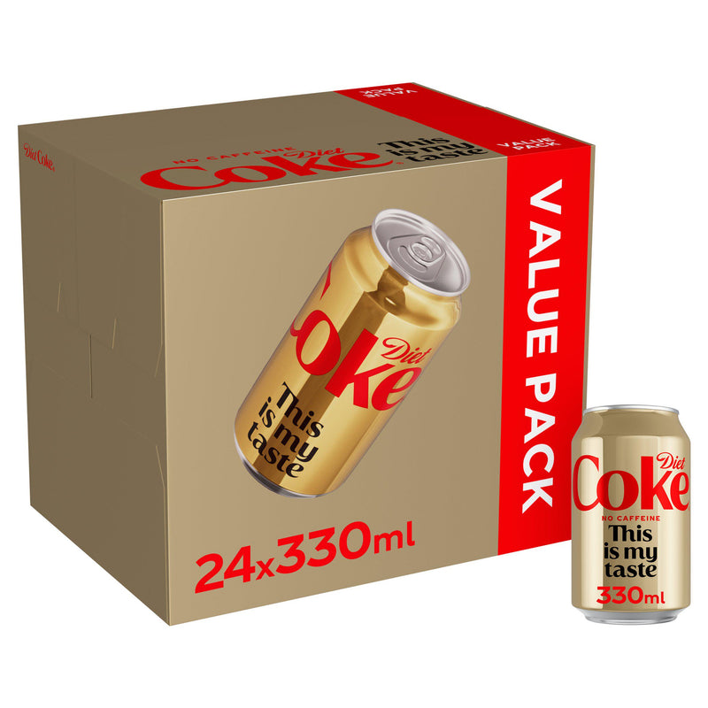 Diet Coke caffeine free cola 24 cans, UK version